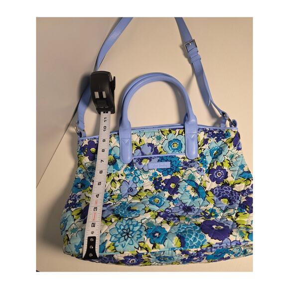 Vera Bradley Large Blueberry Blooms Trimmed Bag Purse Casual Cottage Preppy Cute - Picture 4 of 8